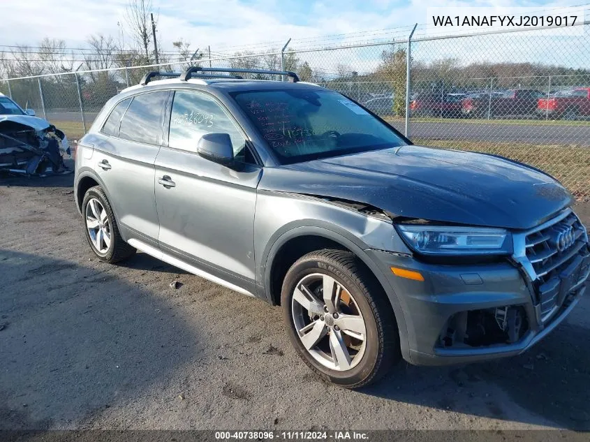 2018 Audi Q5 2.0T Premium/2.0T Tech Premium VIN: WA1ANAFYXJ2019017 Lot: 40738096