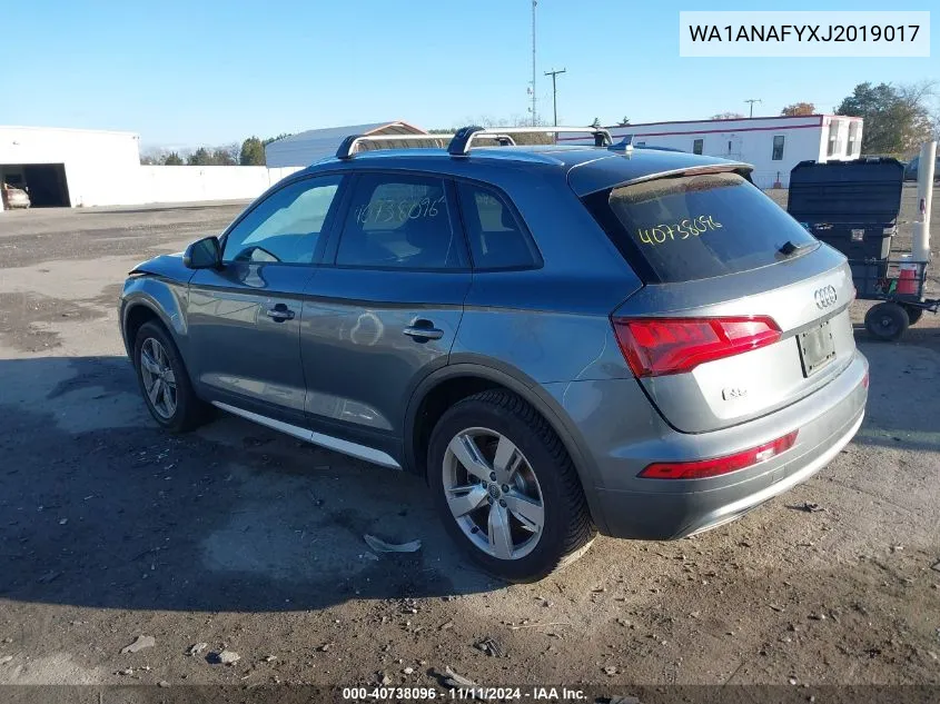 2018 Audi Q5 2.0T Premium/2.0T Tech Premium VIN: WA1ANAFYXJ2019017 Lot: 40738096