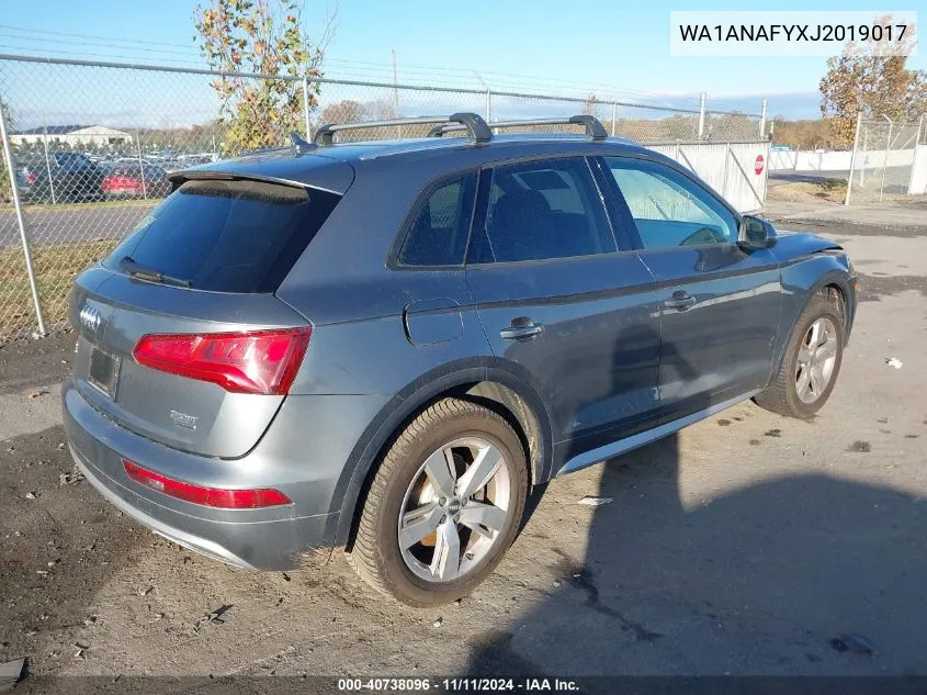 2018 Audi Q5 2.0T Premium/2.0T Tech Premium VIN: WA1ANAFYXJ2019017 Lot: 40738096