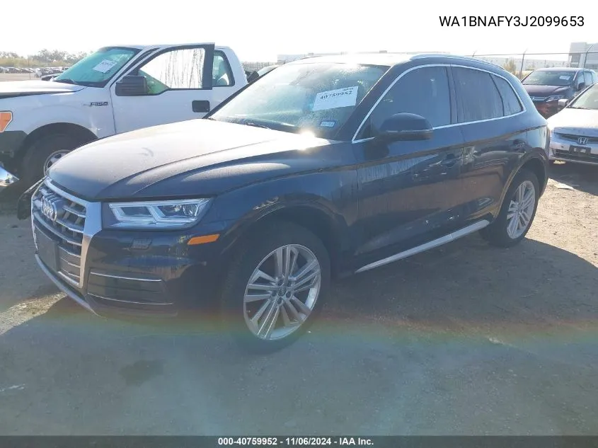 2018 Audi Q5 2.0T Premium/2.0T Tech Premium VIN: WA1BNAFY3J2099653 Lot: 40759952