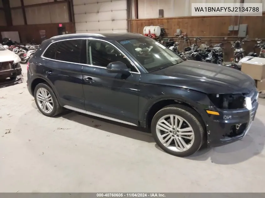 2018 Audi Q5 2.0T Premium/2.0T Tech Premium VIN: WA1BNAFY5J2134788 Lot: 40760605