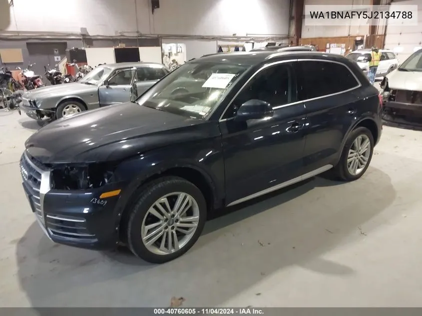 2018 Audi Q5 2.0T Premium/2.0T Tech Premium VIN: WA1BNAFY5J2134788 Lot: 40760605