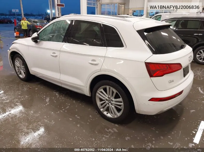 2018 Audi Q5 2.0T Premium/2.0T Tech Premium VIN: WA1BNAFY8J2006836 Lot: 40762052