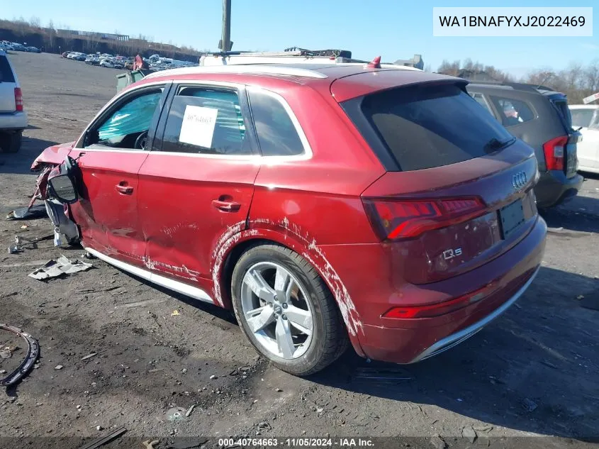 2018 Audi Q5 2.0T Premium VIN: WA1BNAFYXJ2022469 Lot: 40764663