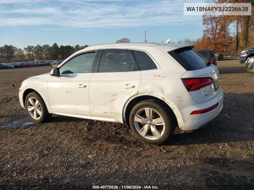 2018 Audi Q5 2.0T Premium/2.0T Tech Premium VIN: WA1BNAFY3J2236638 Lot: 40775829