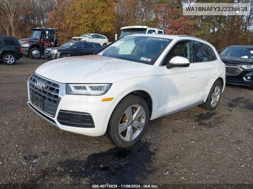 2018 Audi Q5 2.0T Premium/2.0T Tech Premium VIN: WA1BNAFY3J2236638 Lot: 40775829