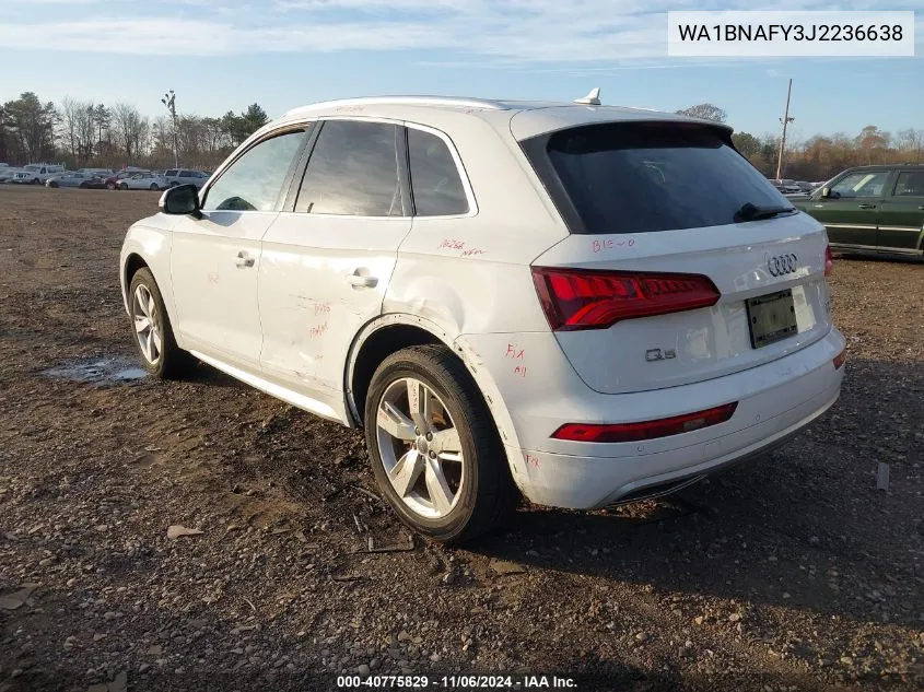 2018 Audi Q5 2.0T Premium/2.0T Tech Premium VIN: WA1BNAFY3J2236638 Lot: 40775829