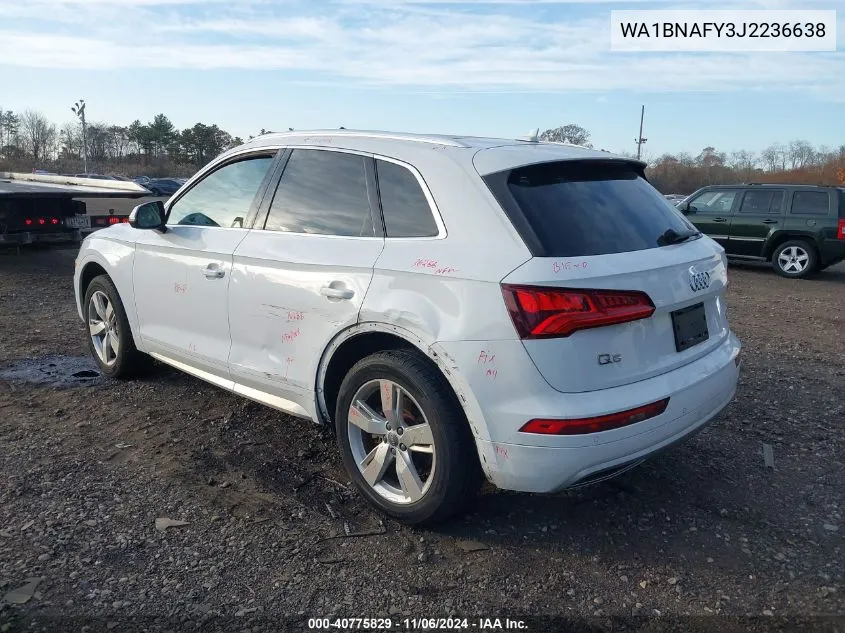 2018 Audi Q5 2.0T Premium/2.0T Tech Premium VIN: WA1BNAFY3J2236638 Lot: 40775829