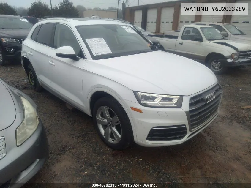 2018 Audi Q5 2.0T Premium/2.0T Tech Premium VIN: WA1BNBFY6J2033989 Lot: 40782315