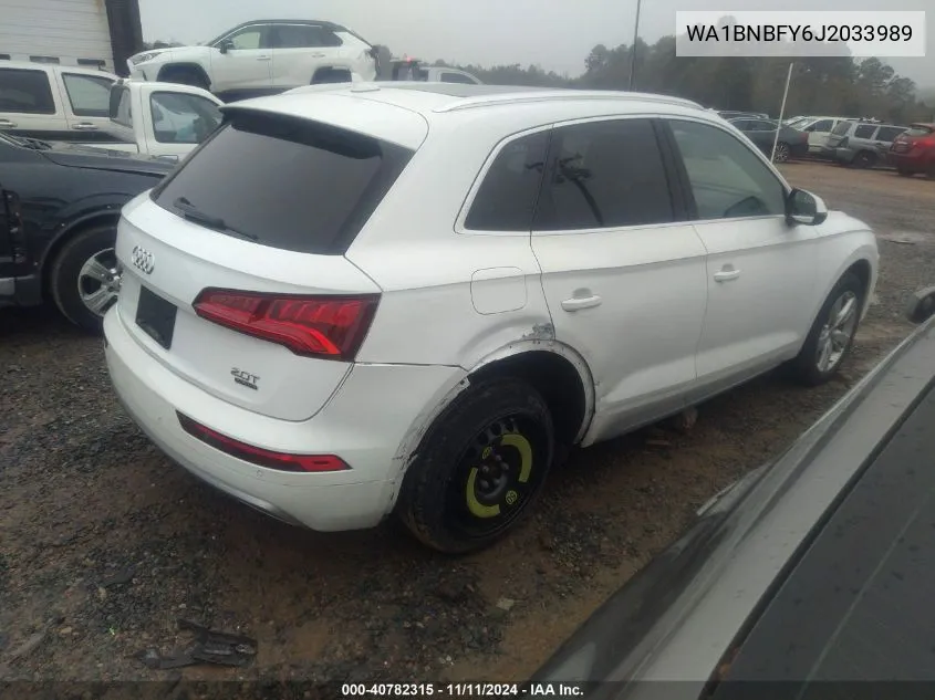 2018 Audi Q5 2.0T Premium/2.0T Tech Premium VIN: WA1BNBFY6J2033989 Lot: 40782315