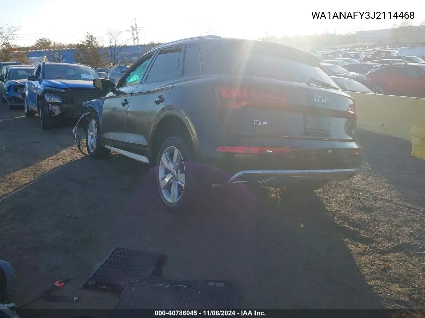 2018 Audi Q5 2.0T Premium/2.0T Tech Premium VIN: WA1ANAFY3J2114468 Lot: 40786045