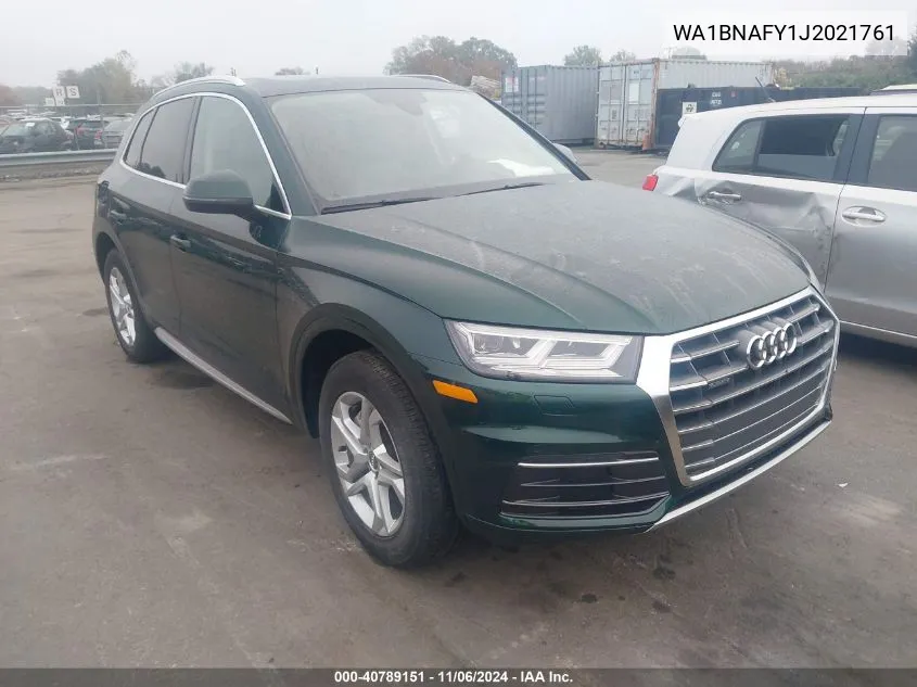 2018 Audi Q5 2.0T Premium/2.0T Tech Premium VIN: WA1BNAFY1J2021761 Lot: 40789151