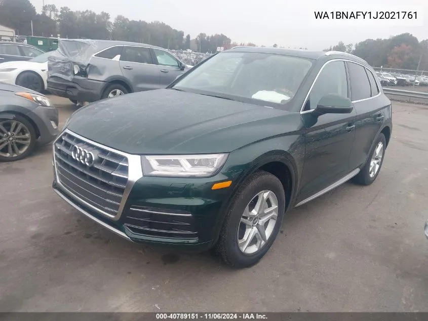 2018 Audi Q5 2.0T Premium/2.0T Tech Premium VIN: WA1BNAFY1J2021761 Lot: 40789151