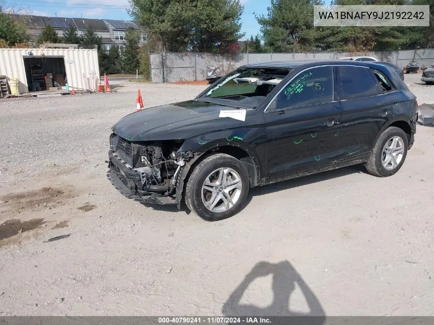 2018 Audi Q5 2.0T Premium/2.0T Tech Premium VIN: WA1BNAFY9J2192242 Lot: 40790241