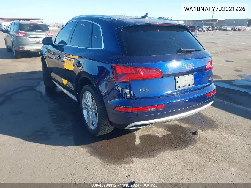 2018 Audi Q5 2.0T Premium/2.0T Tech Premium VIN: WA1BNAFY7J2021926 Lot: 40794412