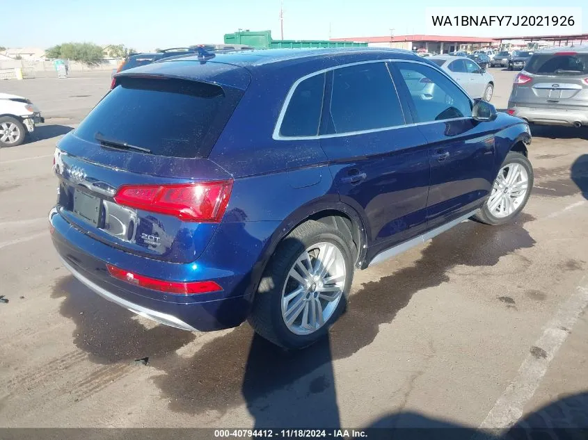 2018 Audi Q5 2.0T Premium/2.0T Tech Premium VIN: WA1BNAFY7J2021926 Lot: 40794412