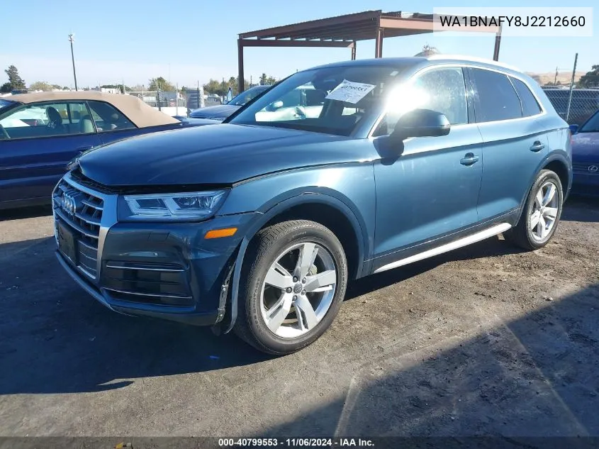 2018 Audi Q5 2.0T Premium/2.0T Tech Premium VIN: WA1BNAFY8J2212660 Lot: 40799553