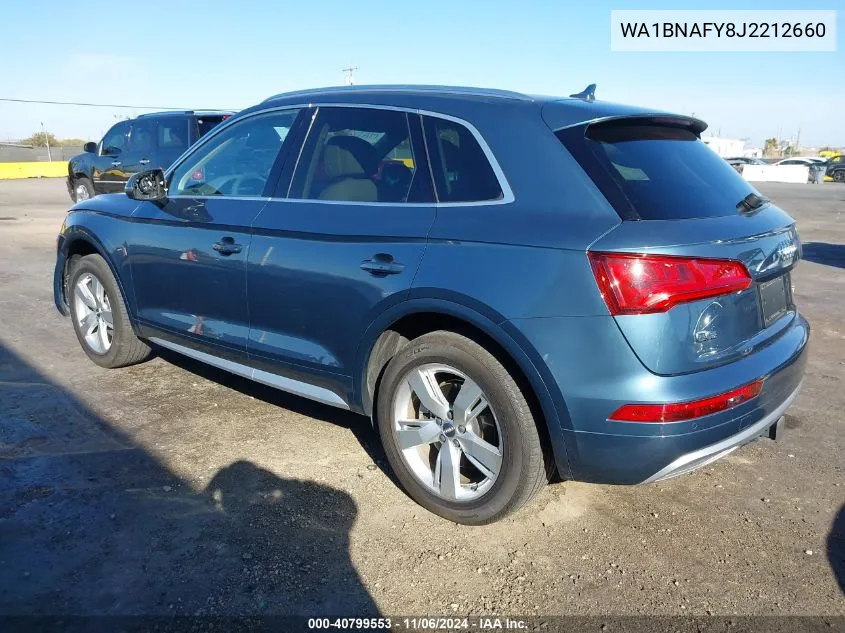 2018 Audi Q5 2.0T Premium/2.0T Tech Premium VIN: WA1BNAFY8J2212660 Lot: 40799553