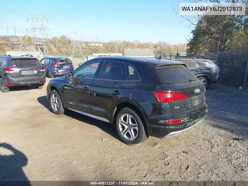 2018 Audi Q5 2.0T Premium/2.0T Tech Premium VIN: WA1ANAFY6J2012873 Lot: 40811237