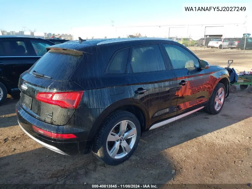 2018 Audi Q5 2.0T Premium/2.0T Tech Premium VIN: WA1ANAFY5J2027249 Lot: 40813845