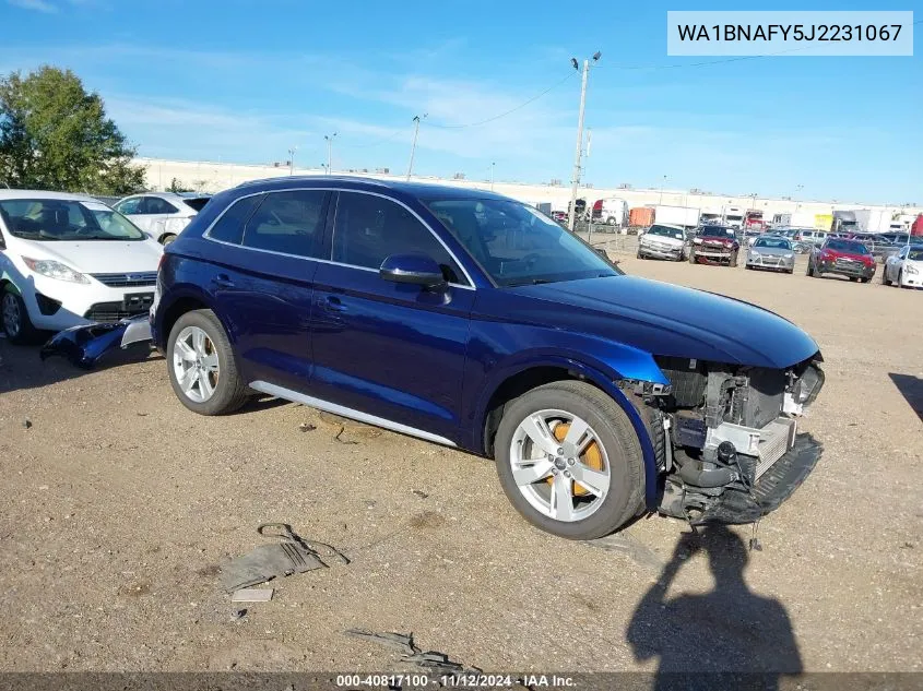 2018 Audi Q5 2.0T Premium/2.0T Tech Premium VIN: WA1BNAFY5J2231067 Lot: 40817100