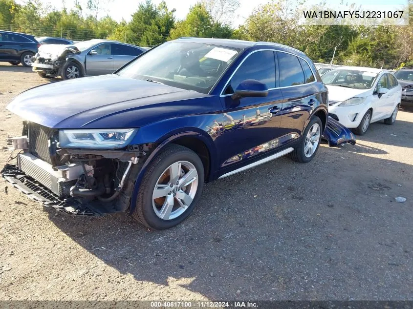 2018 Audi Q5 2.0T Premium/2.0T Tech Premium VIN: WA1BNAFY5J2231067 Lot: 40817100