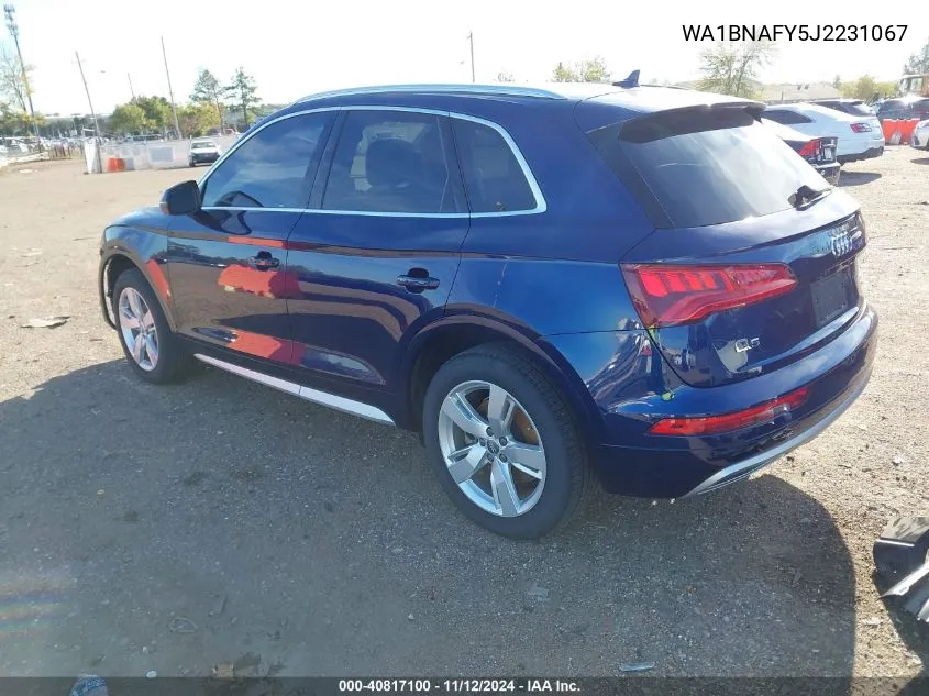 2018 Audi Q5 2.0T Premium/2.0T Tech Premium VIN: WA1BNAFY5J2231067 Lot: 40817100