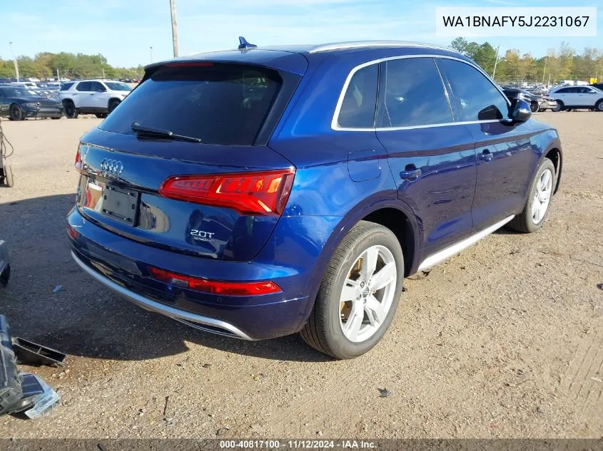 2018 Audi Q5 2.0T Premium/2.0T Tech Premium VIN: WA1BNAFY5J2231067 Lot: 40817100