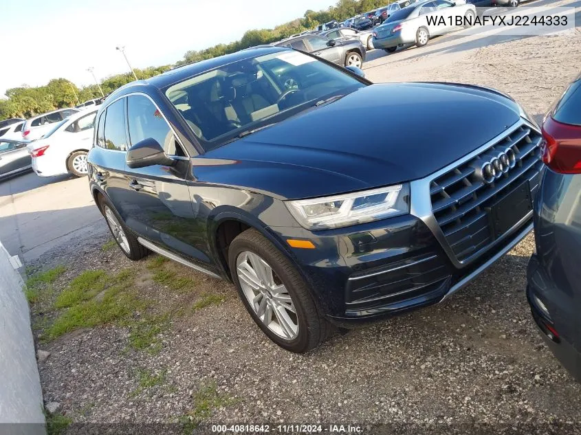 2018 Audi Q5 2.0T Premium/2.0T Tech Premium VIN: WA1BNAFYXJ2244333 Lot: 40818642