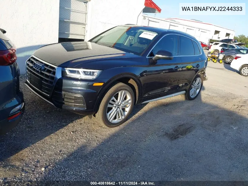 2018 Audi Q5 2.0T Premium/2.0T Tech Premium VIN: WA1BNAFYXJ2244333 Lot: 40818642