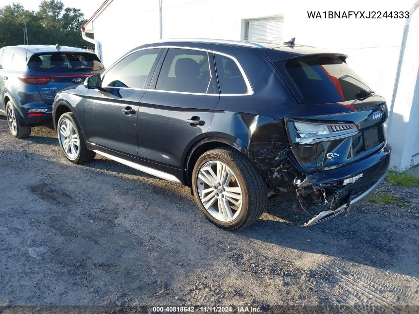 2018 Audi Q5 2.0T Premium/2.0T Tech Premium VIN: WA1BNAFYXJ2244333 Lot: 40818642