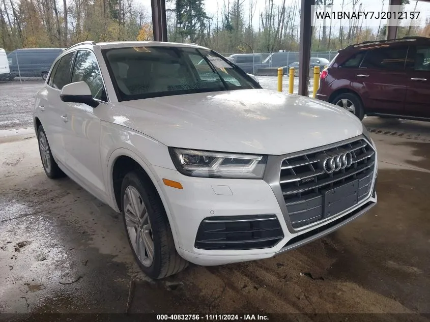 2018 Audi Q5 2.0T Premium/2.0T Tech Premium VIN: WA1BNAFY7J2012157 Lot: 40832756