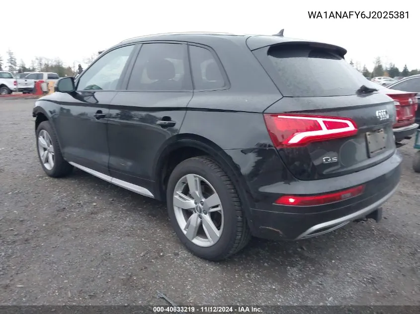 2018 Audi Q5 2.0T Premium/2.0T Tech Premium VIN: WA1ANAFY6J2025381 Lot: 40833219