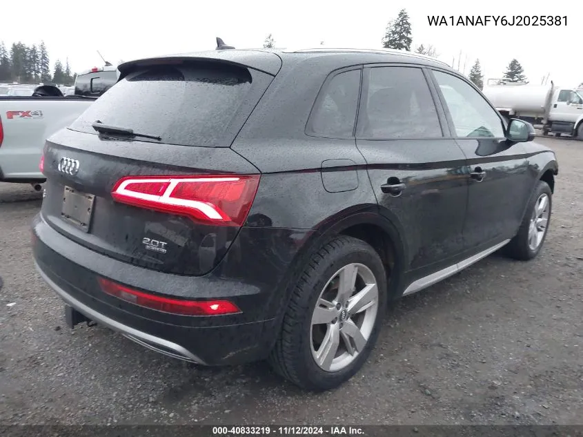 2018 Audi Q5 2.0T Premium/2.0T Tech Premium VIN: WA1ANAFY6J2025381 Lot: 40833219