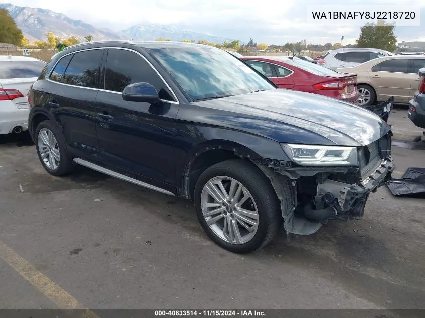 2018 Audi Q5 2.0T Premium/2.0T Tech Premium VIN: WA1BNAFY8J2218720 Lot: 40833514