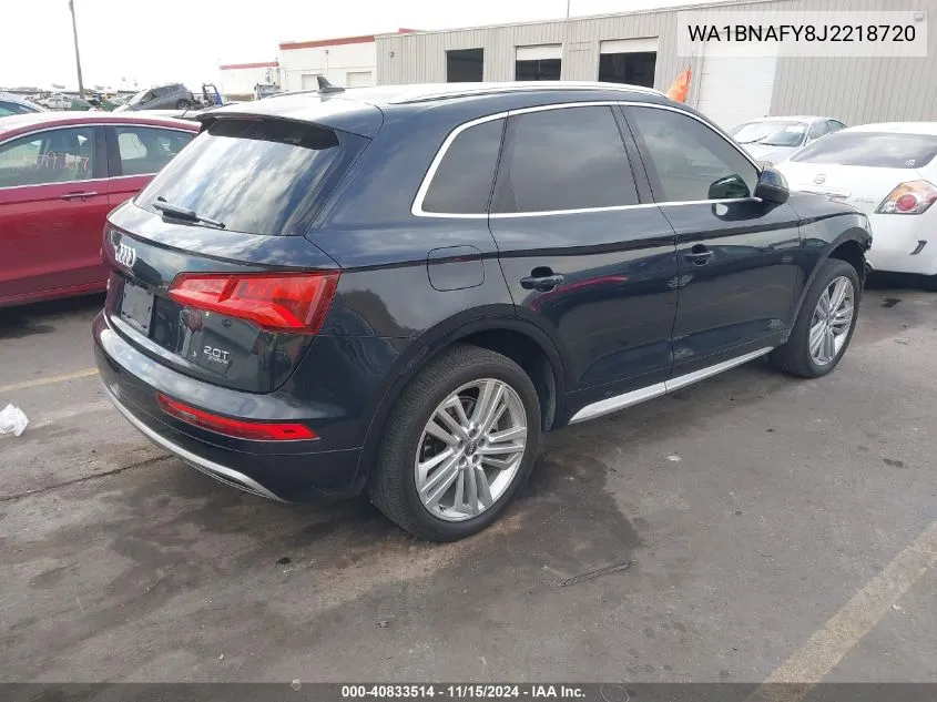 2018 Audi Q5 2.0T Premium/2.0T Tech Premium VIN: WA1BNAFY8J2218720 Lot: 40833514