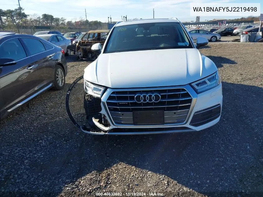 2018 Audi Q5 2.0T Premium/2.0T Tech Premium VIN: WA1BNAFY5J2219498 Lot: 40833682