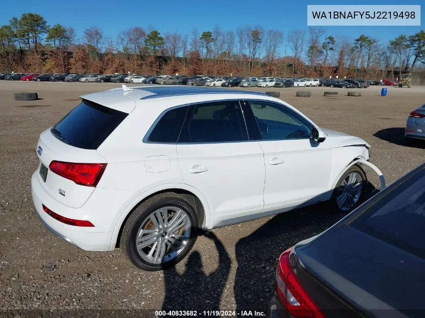 2018 Audi Q5 2.0T Premium/2.0T Tech Premium VIN: WA1BNAFY5J2219498 Lot: 40833682