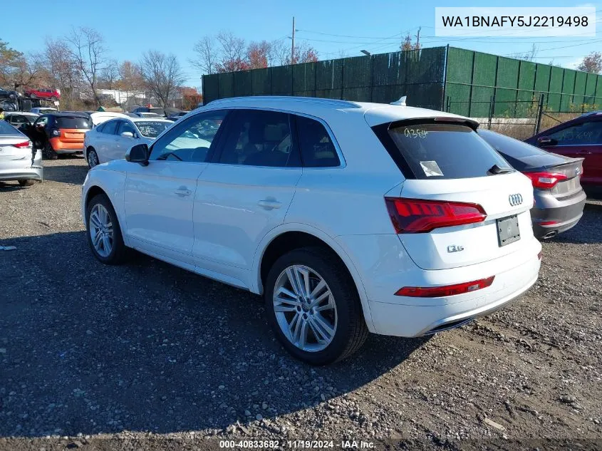 2018 Audi Q5 2.0T Premium/2.0T Tech Premium VIN: WA1BNAFY5J2219498 Lot: 40833682