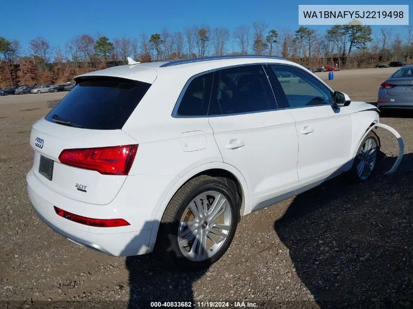 2018 Audi Q5 2.0T Premium/2.0T Tech Premium VIN: WA1BNAFY5J2219498 Lot: 40833682