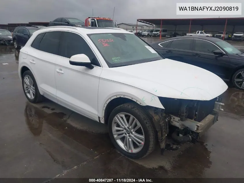 2018 Audi Q5 2.0T Premium/2.0T Tech Premium VIN: WA1BNAFYXJ2090819 Lot: 40847287