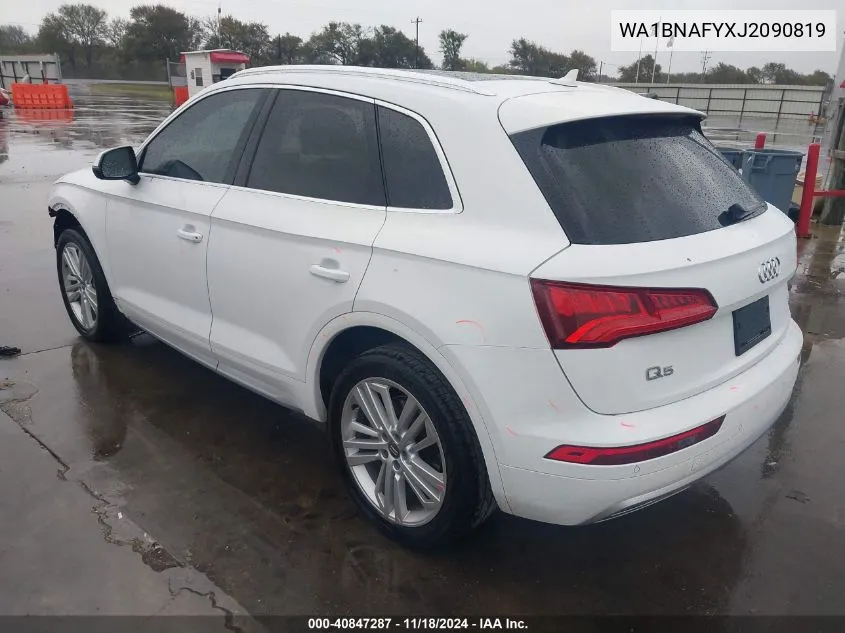 2018 Audi Q5 2.0T Premium/2.0T Tech Premium VIN: WA1BNAFYXJ2090819 Lot: 40847287