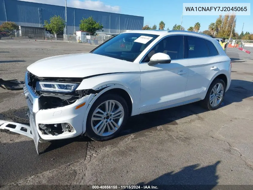 2018 Audi Q5 2.0T Premium VIN: WA1CNAFY7J2045065 Lot: 40856155