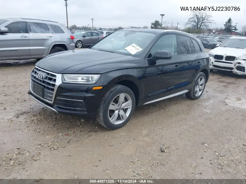 2018 Audi Q5 2.0T Premium/2.0T Tech Premium VIN: WA1ANAFY5J2230786 Lot: 40871225