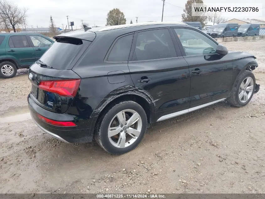 2018 Audi Q5 2.0T Premium/2.0T Tech Premium VIN: WA1ANAFY5J2230786 Lot: 40871225