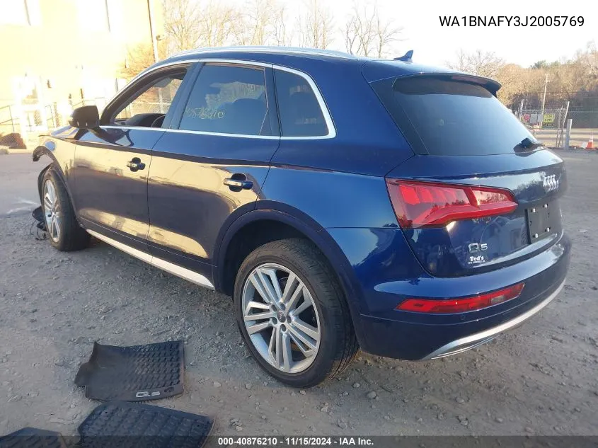 2018 Audi Q5 2.0T Premium/2.0T Tech Premium VIN: WA1BNAFY3J2005769 Lot: 40876210