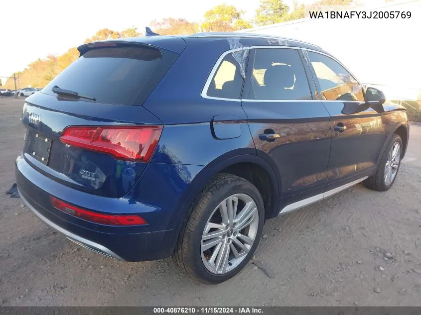 2018 Audi Q5 2.0T Premium/2.0T Tech Premium VIN: WA1BNAFY3J2005769 Lot: 40876210