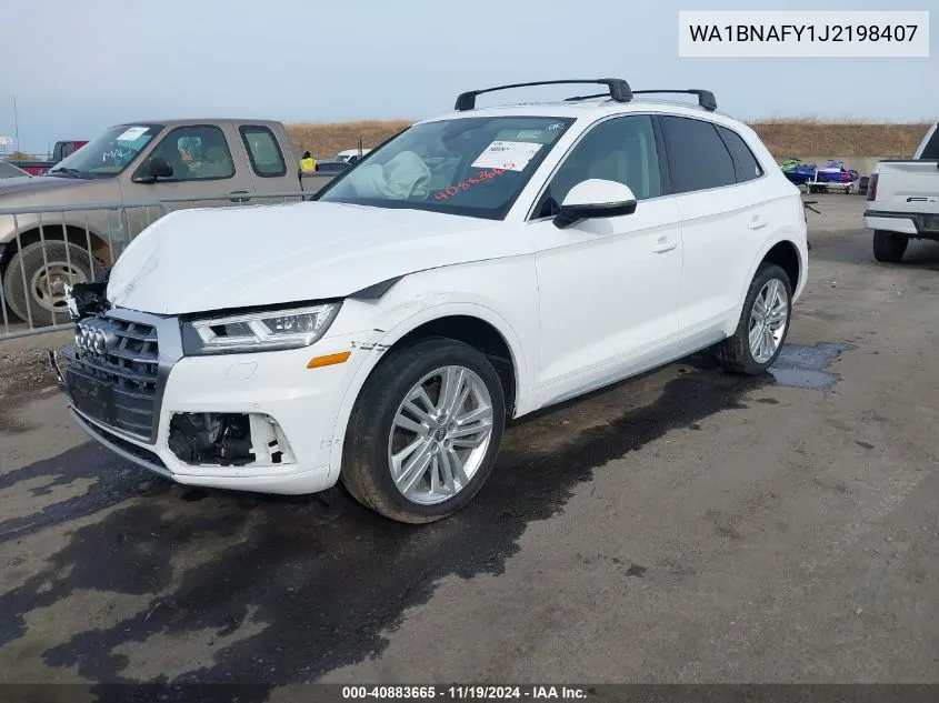 2018 Audi Q5 2.0T Premium/2.0T Tech Premium VIN: WA1BNAFY1J2198407 Lot: 40883665