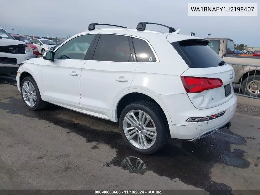 2018 Audi Q5 2.0T Premium/2.0T Tech Premium VIN: WA1BNAFY1J2198407 Lot: 40883665