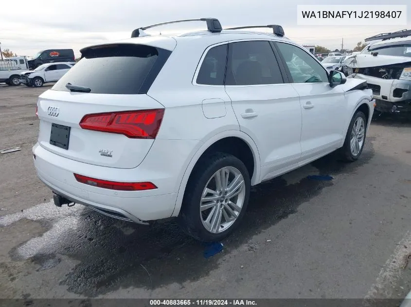 2018 Audi Q5 2.0T Premium/2.0T Tech Premium VIN: WA1BNAFY1J2198407 Lot: 40883665